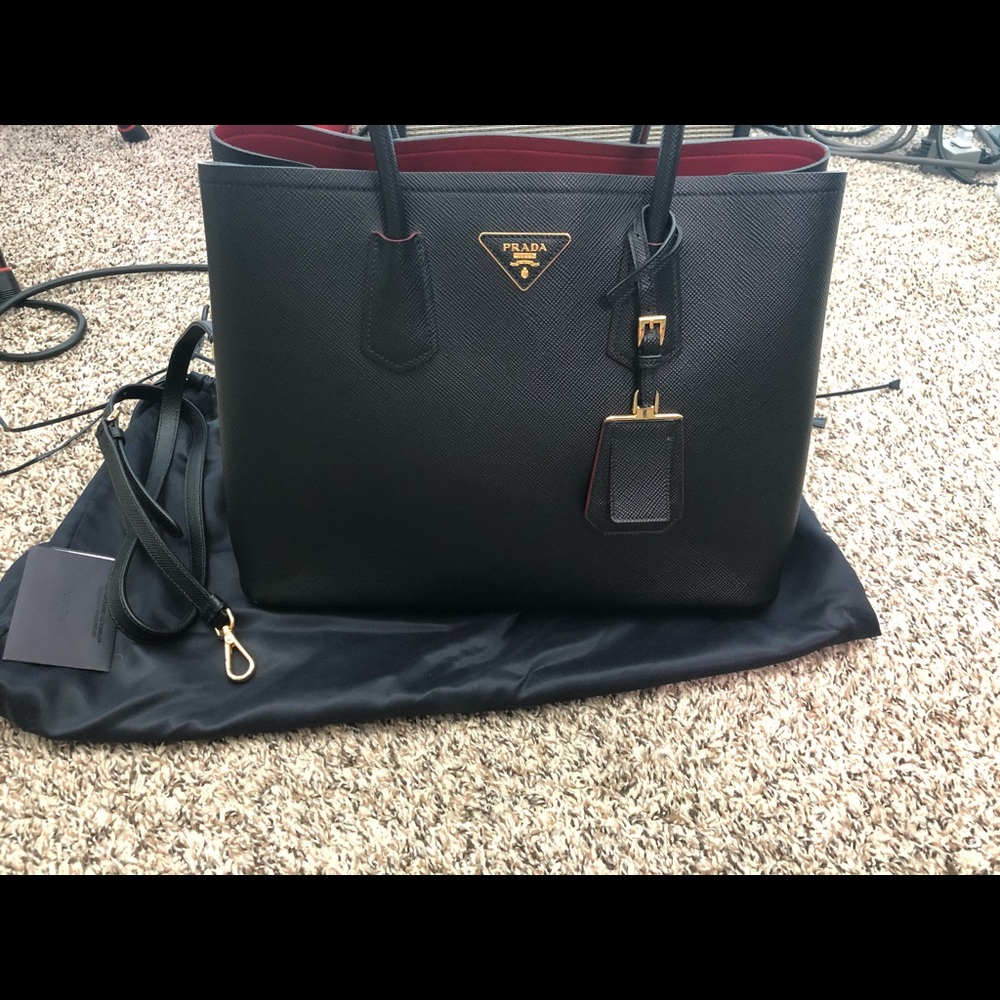 SOLD Prada double bag large size